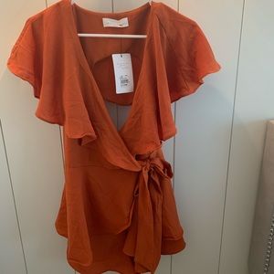 American threads orange romper